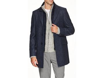Fay Men's Pierce Vest-lined Wool Coat