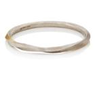 Malcolm Betts Women's Twist-accented Yellow Gold & Silver Bangle-silver