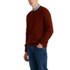 Loro Piana Men's Rib-knit Cashmere-silk Sweater - Rust