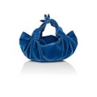 The Row Women's The Ascot Small Velvet Bag-blue
