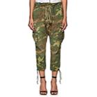 Greg Lauren Women's Camouflage Cotton Ripstop Lounge Pants - Army