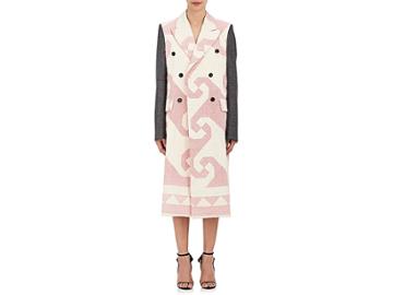 Calvin Klein 205w39nyc Women's Wool Quilted Double-breasted Trench Coat