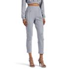 Area Women's Crystal-embellished Cotton Track Pants - Gray