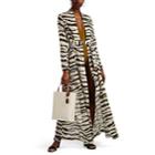 On The Island Women's Marigot Striped Cover-up Maxi Dress - Wht, Blk Zebra