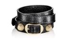 Balenciaga Women's Arena Leather Giant Double Tour Wrap Bracelet