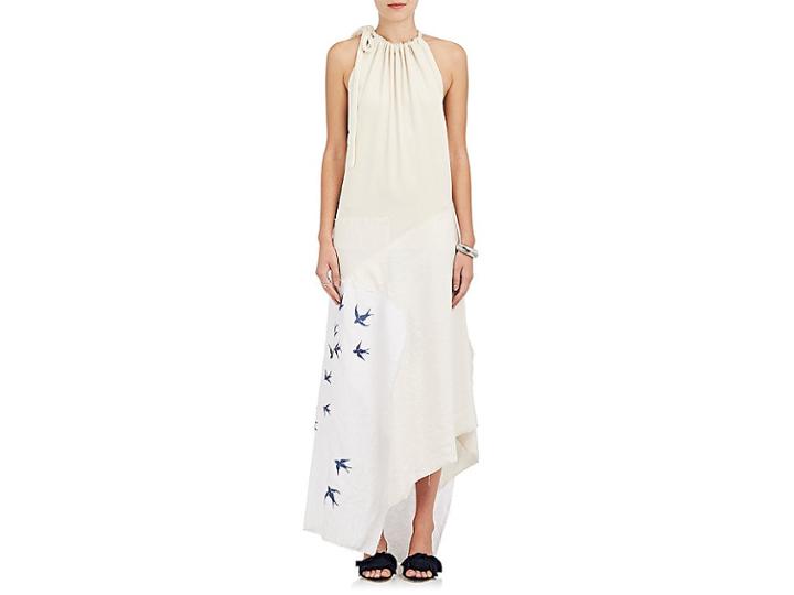 J.w.anderson Women's Embroidered Patchwork Halter Dress