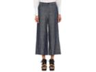 Tomorrowland Women's Linen Wide-leg Crop Pants