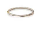 Malcolm Betts Women's Twist-accented Yellow Gold & Silver Bangle