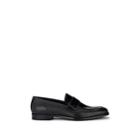 Prada Men's Spazzolato & Saffiano Leather Penny Loafers - Black