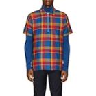 Ps By Paul Smith Men's Plaid Cotton-linen Shirt-red