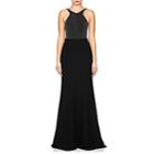 Narciso Rodriguez Women's Studded Silk Crepe Gown-black