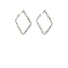 Area Women's Medium Square Hoop Earrings - Silver