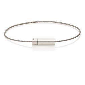 Le Gramme Men's Le 5 Cable Bracelet-silver