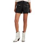 Isabel Marant Women's Leather Cuffed Shorts - Black