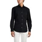 Barneys New York Men's Washed Cotton Twill Shirt - Black