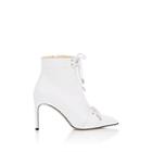 Giannico Women's Olivia Leather Ankle Boots-white