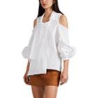 J.w.anderson Women's Layered Cotton Cold-shoulder Top - White