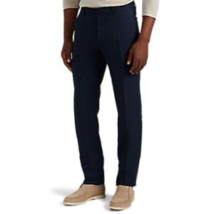 Incotex Men's Marvis M-body Modern-fit Linen Trousers - Navy