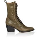 Chlo Women's Rylee Snakeskin Lace-up Ankle Boots-green