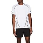 Blackbarrett Men's Angled-lines Tech-jersey T-shirt - White