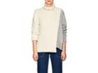 Sacai Women's Cable-knit & Terry Turtleneck Sweater