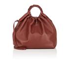 The Row Women's Double-circle Extra Large Leather Bag-lt. Burgandy