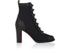 Christian Louboutin Women's Who Dances Linen & Leather Ankle Boots