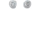 Samira 13 Women's White-diamond-centered Keshi Pearl Stud Earrings-white