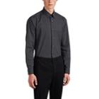 Theory Men's Sylvain Geometric-print Cotton Poplin Shirt - Black