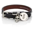 Alexander Mcqueen Men's Pioneer Wrap Bracelet-black