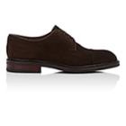 Carmina Shoemaker Men's Cap-toe Suede Bluchers-dk. Brown