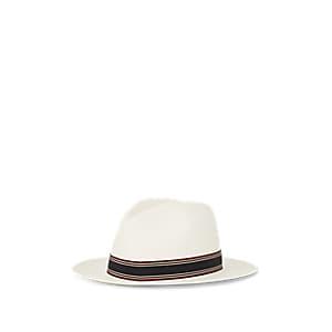 Kaminski Men's Vito Straw Panama Hat - Cream