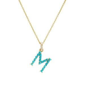 Jennifer Meyer Women's M Pendant Necklace-turquoise