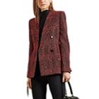 Givenchy Women's Tweed Double-breasted Blazer - Red