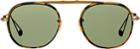 Garrett Leight Folding Van Buren Sunglasses-gold