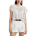 Philosophy Di Lorenzo Serafini Women's Floral-embroidered Double Crepon Blouse
