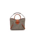 Tod's Women's Double T Medium Leather-trimmed Shopping Tote Bag