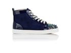 Christian Louboutin Men's Mixkeolouis Flat Suede & Patent Leather Sneakers
