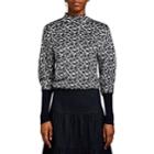 Chlo Women's Abstract-pattern Jacquard-knit Turtleneck Sweater - White Pat.
