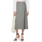 Prada Women's Contrast Godet Skirt-gray