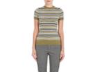 Joos Tricot Women's Mixed-stripe Cotton-blend Fitted Sweater