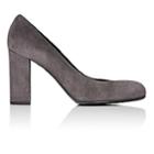 Barneys New York Women's Chunky-heel Suede Pumps-dark Gray