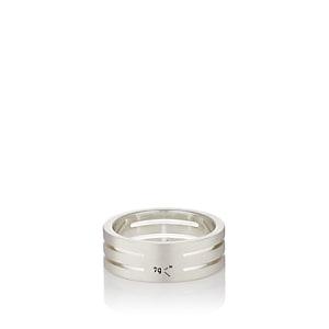 Le Gramme Men's Le 7 Punched Ring - Silver