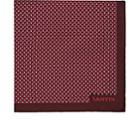 Lanvin Men's Geometric-bug-print Silk Pocket Square-red