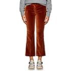 Pt01 Women's Jane Crop Flared Trousers-brown