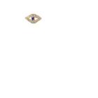Bianca Pratt Women's White Diamond Evil Eye Earring - Silver