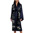 Alice Archer Women's Helena Floral Silk Long Kimono - Navy