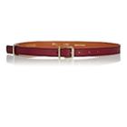 Maison Boinet Women's Nappa Leather Skinny Belt-burgundy