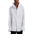 Balenciaga Men's Cotton Gabardine Oversized Shirt - White