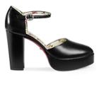 Gucci Women's Agon Leather Mary Jane Pumps - Black